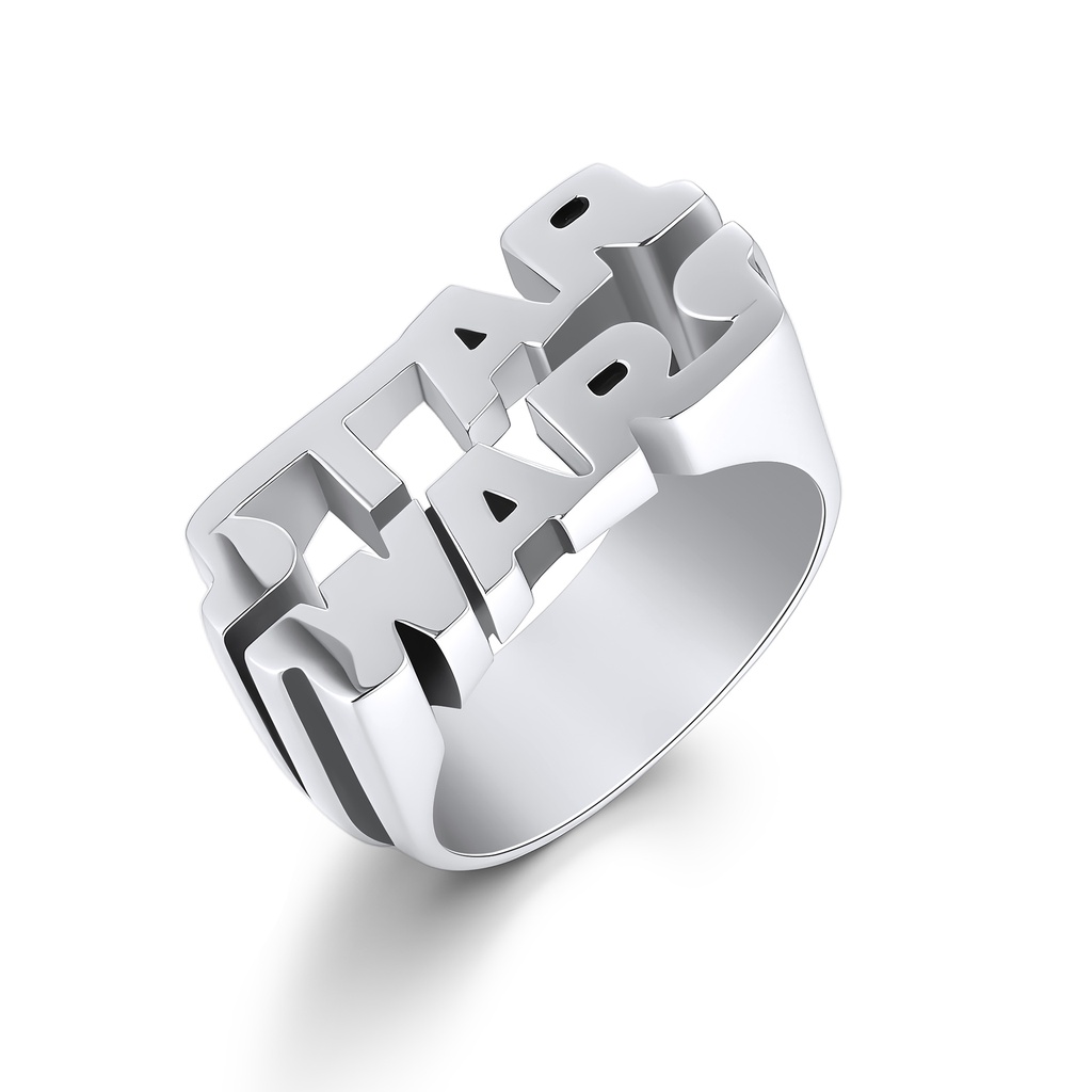 Stainless Steel Star Wars Logo Ring for Sci-Fi Fans