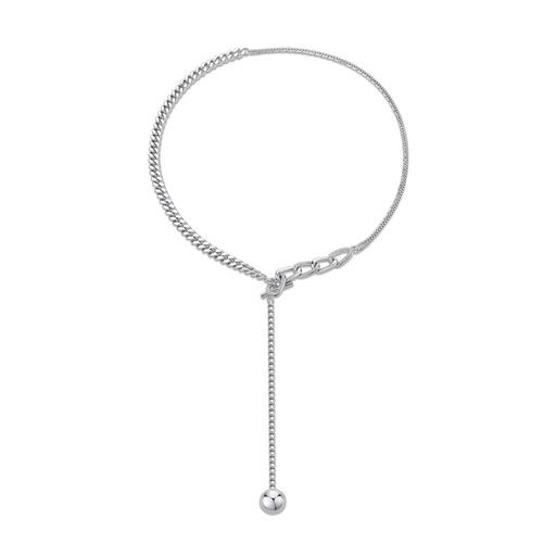 [BJ01N0135] Minimalist Adjustable Brass Choker with Dangling Bead