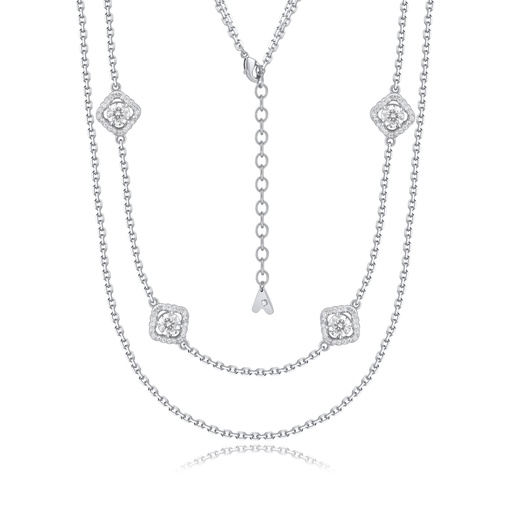 [BJ01N0151] Modern Chic Rod Pendant Necklace with Draped Chain Detail