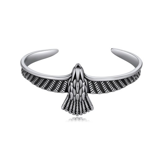 [DJ01B0104-1] Stainless Steel Eagle Design Open Cuff Vintage Style Bracelet