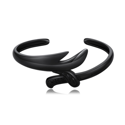 [DJ01B0110-2] Matte Black Claw Cuff Bracelet Stainless Steel Modern Design