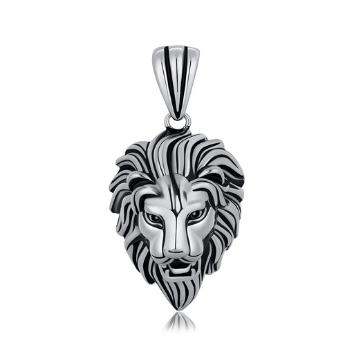 [DJ01P0089] Stainless Steel Lion Head Pendant Necklace for Men Jewelry