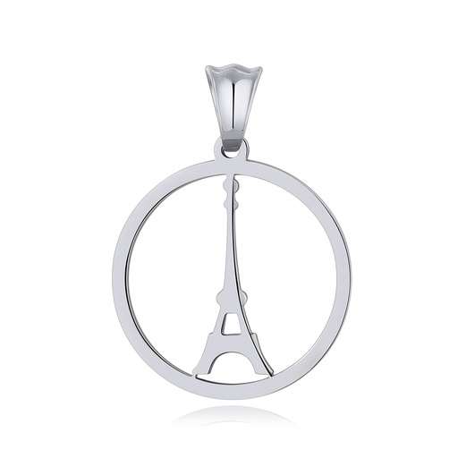 [DJ01P0129] Sleek Eiffel Tower Stainless Steel Pendant for Paris Lovers