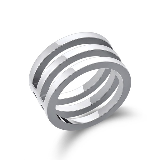 [DJ01R0037] Minimalist Triple-Band Steel Ring