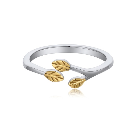 [DJ01R0040] Gold Leaf Open Ring