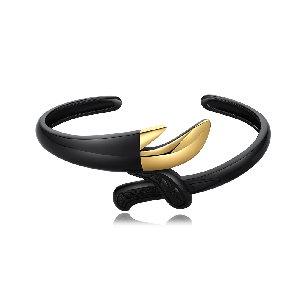 [DJ01B0110-1] Black Gold Claw Open Cuff Bracelet Stainless Steel Design