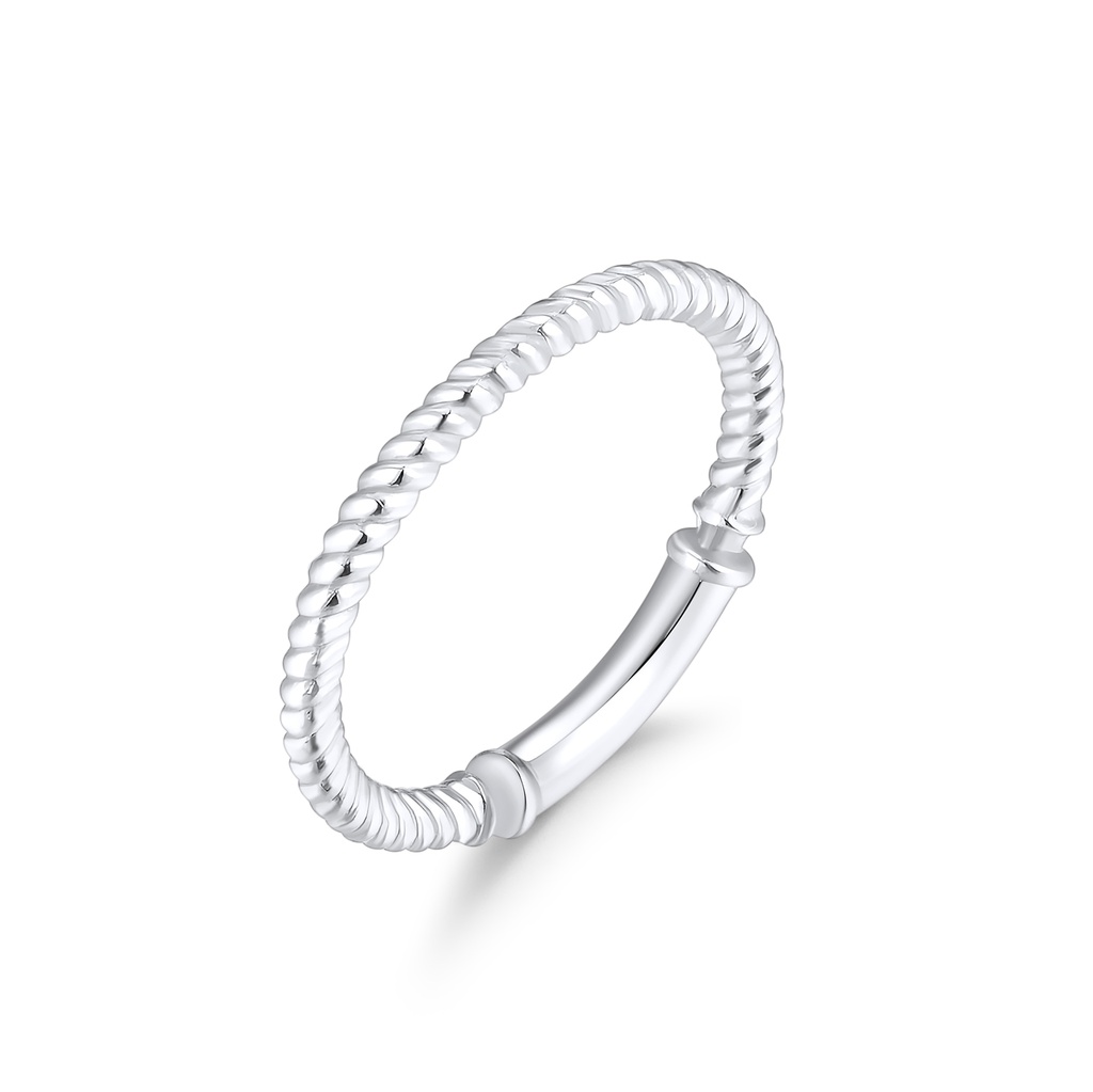 Elegant Twisted Rope Stainless Steel Minimalist Women’s Ring