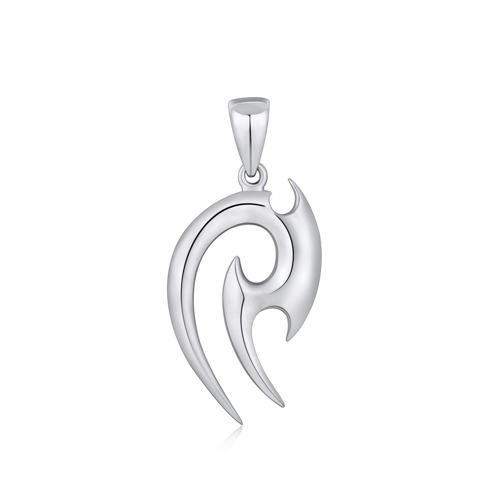 [DJ01P0017] Abstract Tribal Flame Stainless Steel Pendant with Modern Style