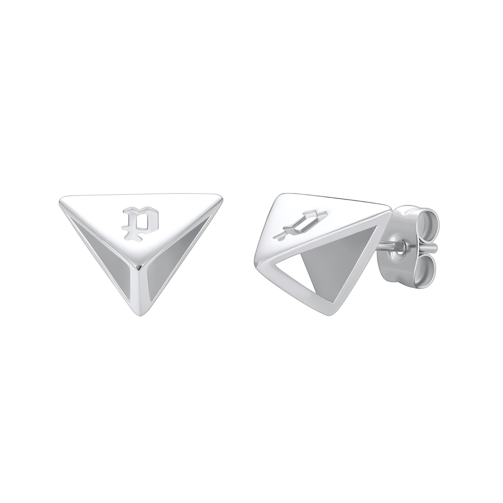 Geometric Stainless Steel Triangle Stud Earrings with Modern Minimalist Style