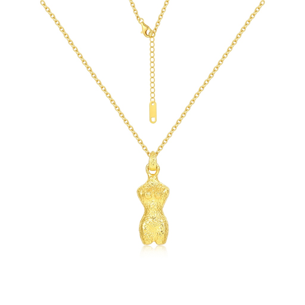 Gold Female Body Pendant Necklace Celebrates Feminine Beauty Boldly