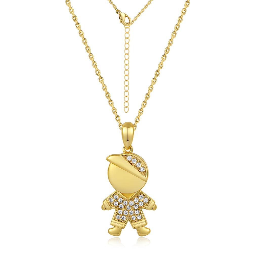 [PD02N0180] Blue Crystal Dragonfly Pendant Necklace for Elegant Nature Lovers