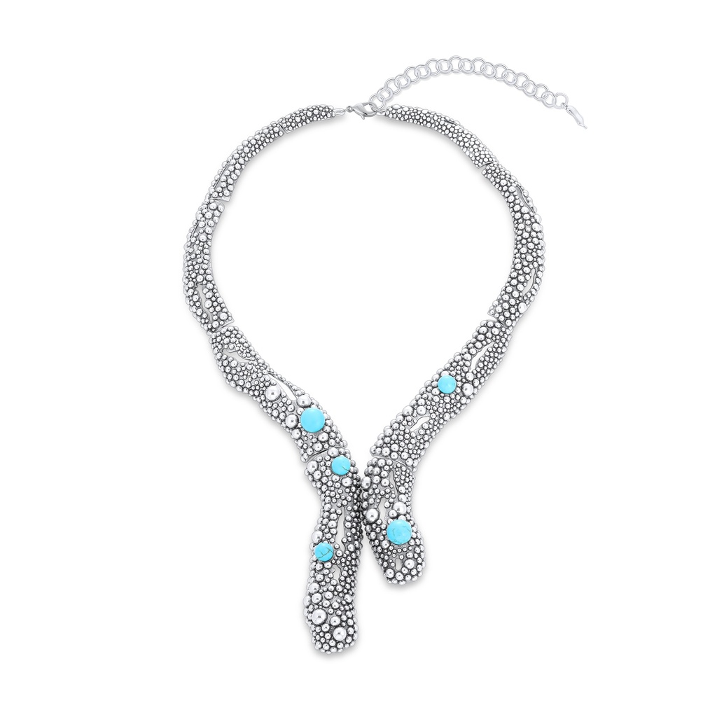 [AU01N0001] Bohemian Brass Necklace – Handcrafted Earthy Elegance