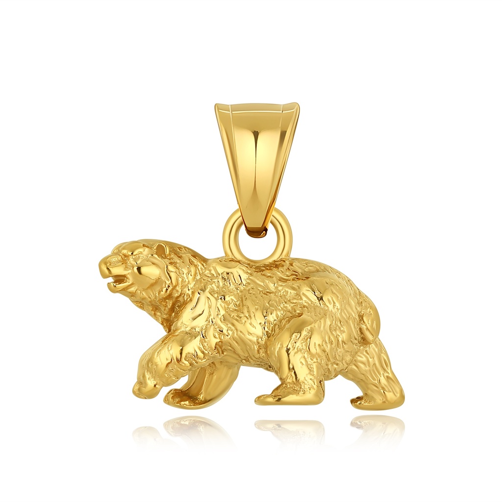Golden Bear Pendant – Nature-Inspired Animal Jewelry