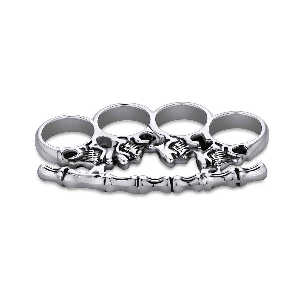 Gothic Skull Skeleton Knuckle Ring Stainless Steel Punk Jewelry
