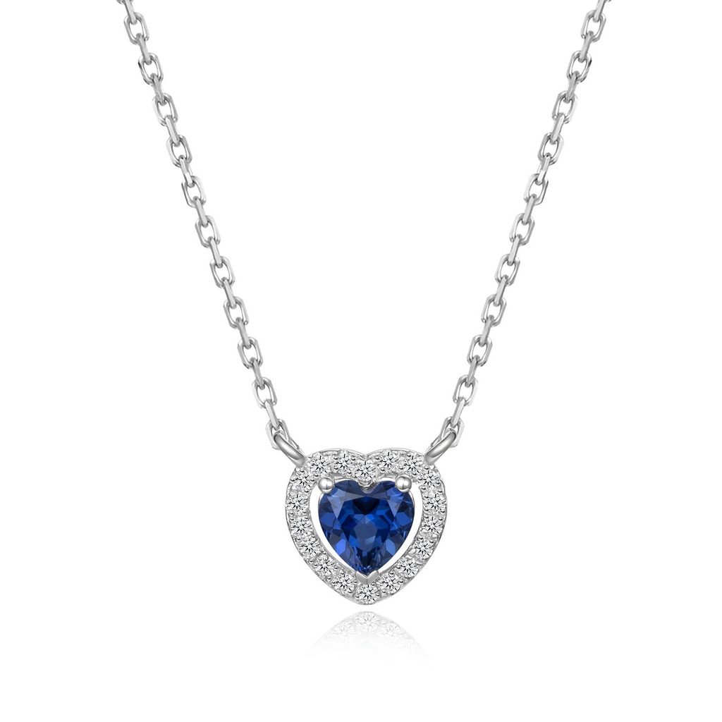 Hearts of Blue Serenity Pendant Necklace