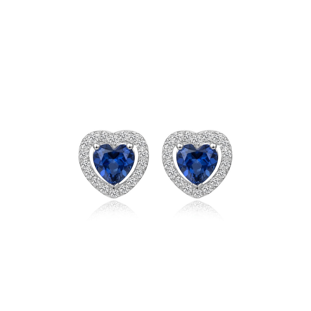 Hearts of Blue Serenity Stud Earrings
