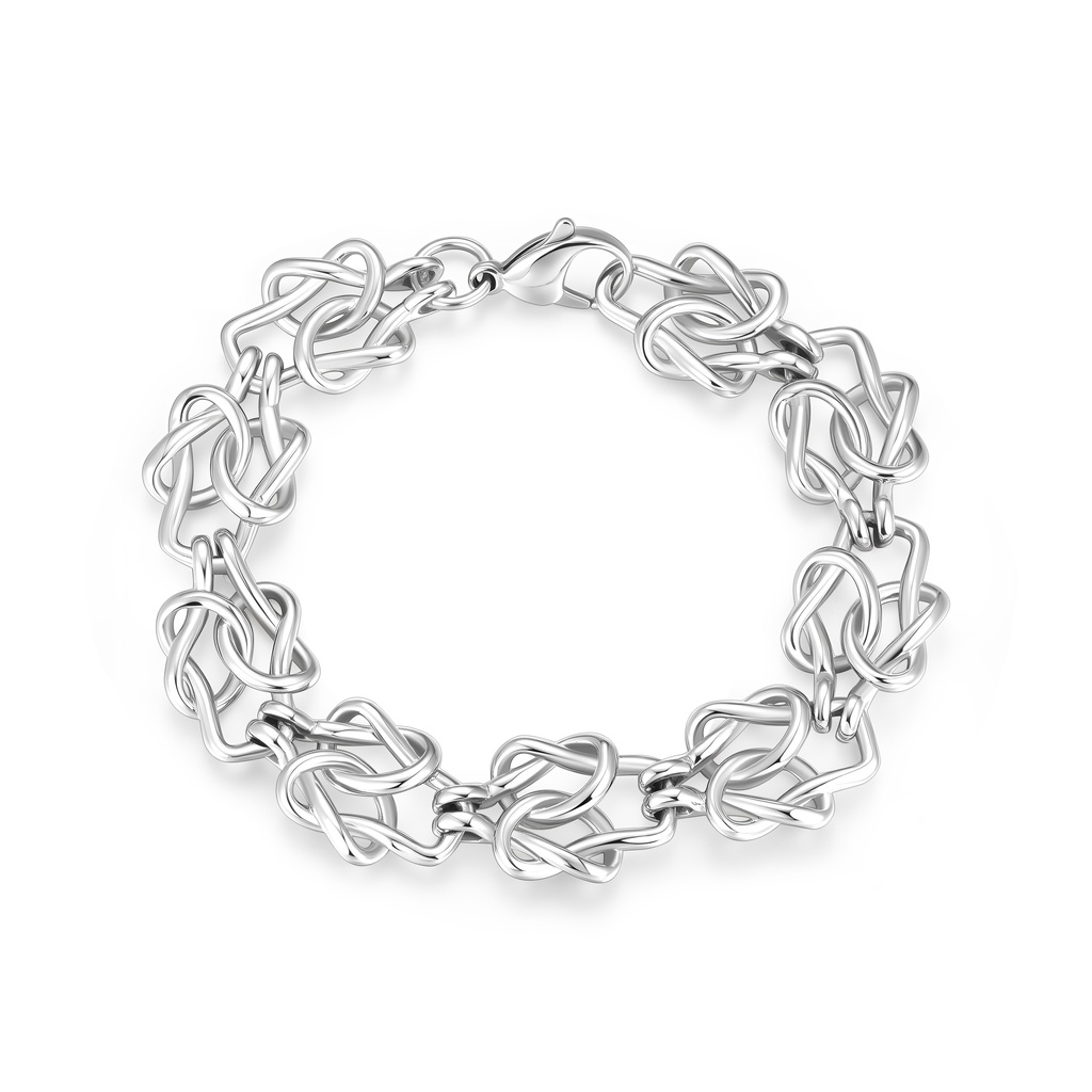 Intricate Knot Stainless Steel Chain Bracelet for Stylish Elegance