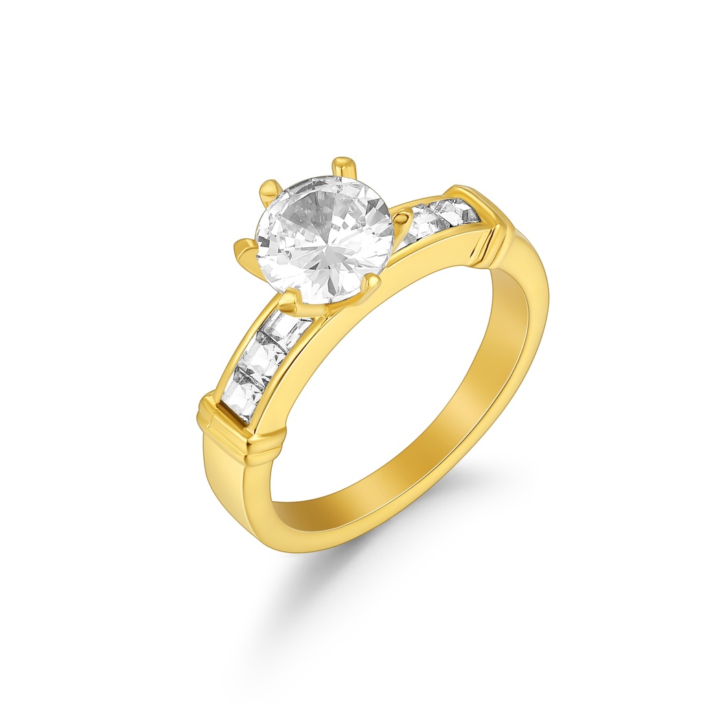 Men's Stainless Steel Ring with Tiger Eye Stone Inlay