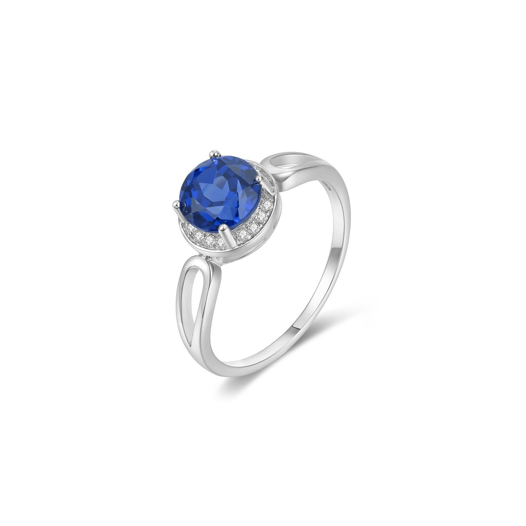 Midnight Blue Halo Ring