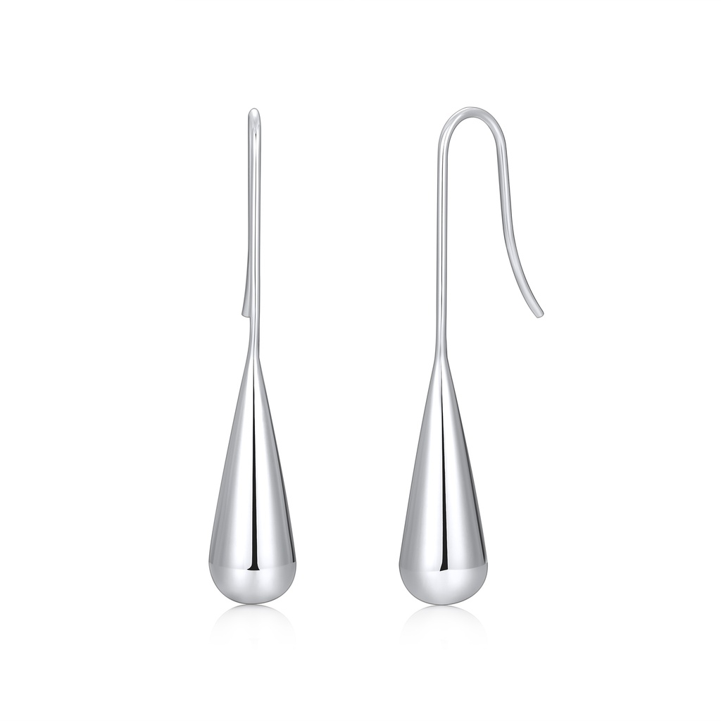 Minimalist Teardrop Stainless Steel Dangle Earrings for Elegant Style