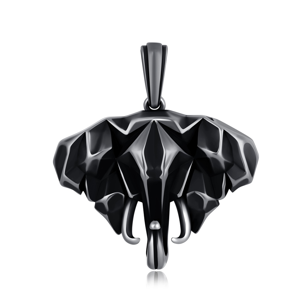 Modern elephant pendant representing strength, wisdom, and unshakable confidence.