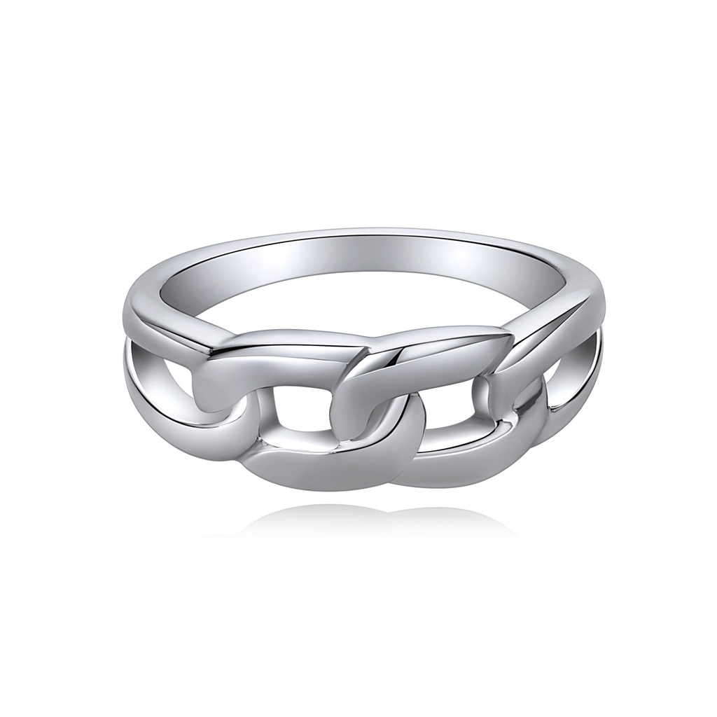 Polished Chain Link Stainless Steel Ring