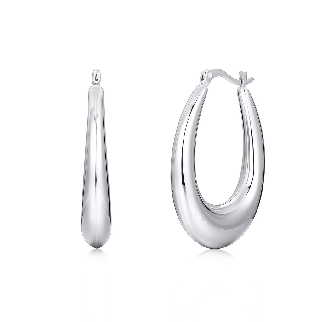 Polished Silver Teardrop Earrings for Timeless Sophisticated Minimalist Style