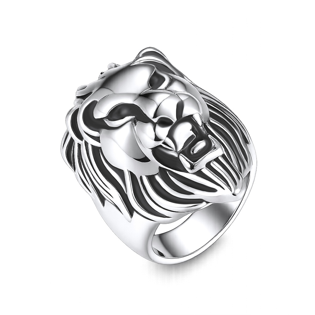 Bold Stainless Steel Lion Head Ring for Fearless Style