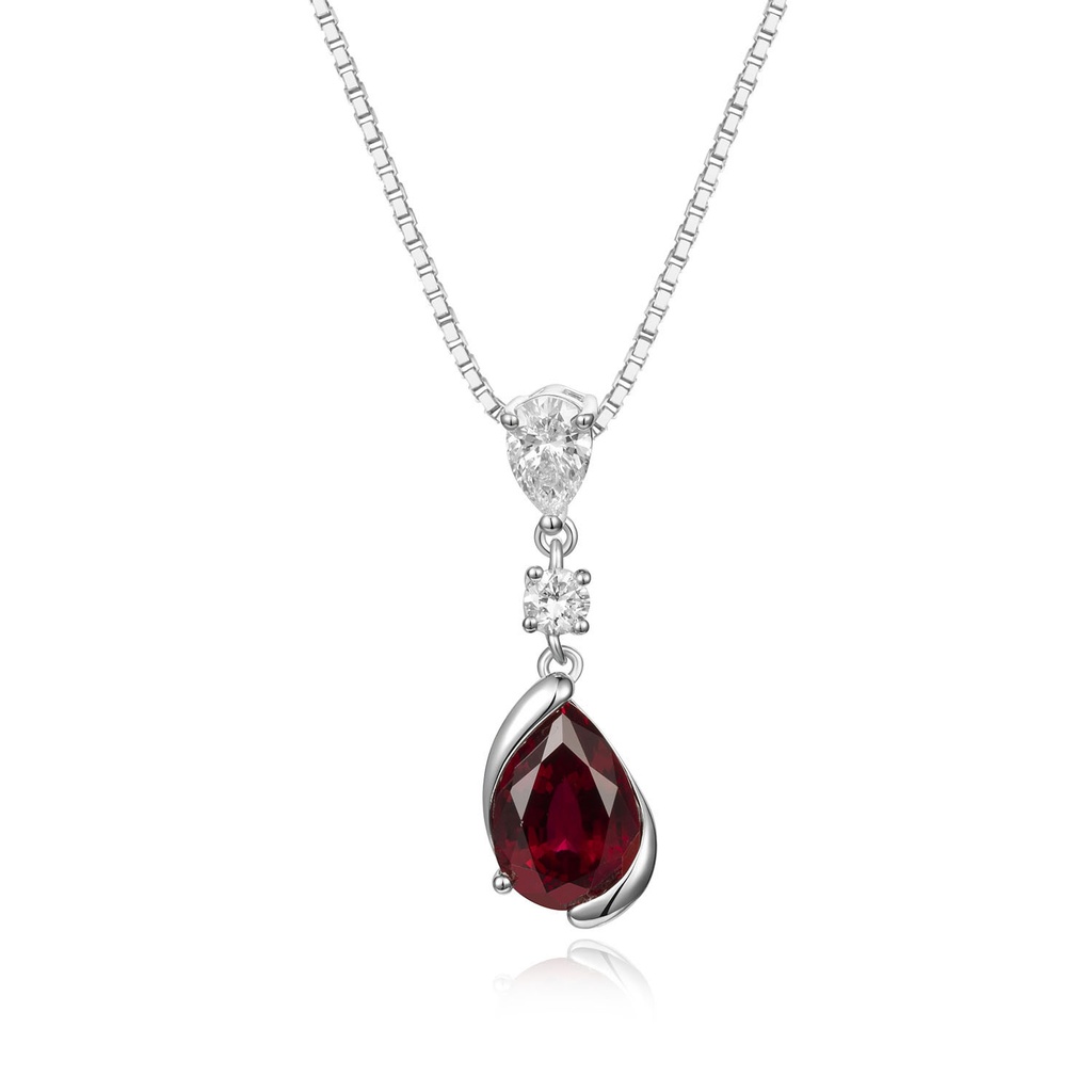 Scarlet Dream and Radiance Pendant Necklace