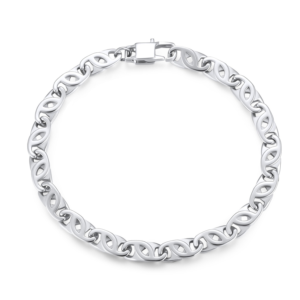 Sleek Infinity-Link Stainless Steel Bracelet for Modern Everyday Style