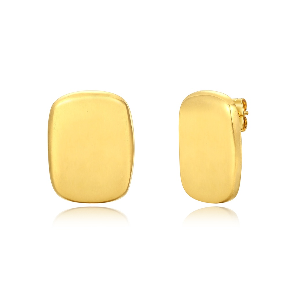 Sleek Matte Gold Stainless Steel Stud Earrings for Daily Style