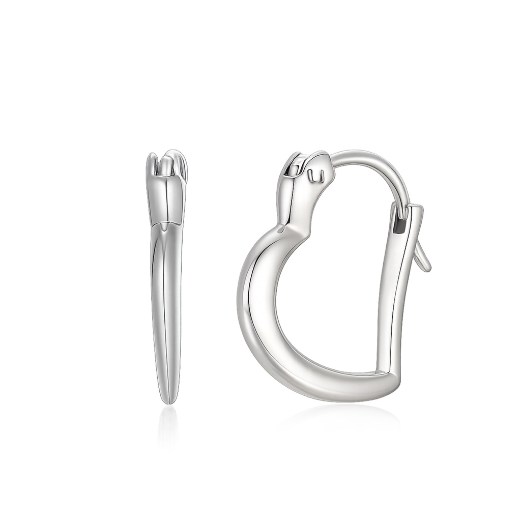 Sleek Stainless Steel Hoop Earrings with Secure Latch Back Closure