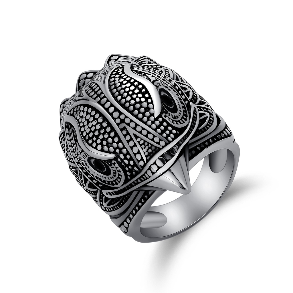 Tribal Owl Ring – Engraved Design, Wisdom Symbol, Bold Stainless Steel