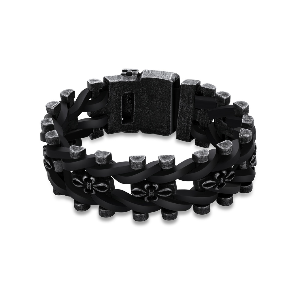 [DJ01B0005] Unisex Bold Industrial Stainless Steel Rope Chain Bracelet