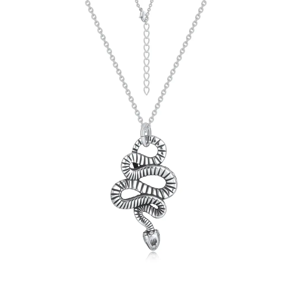 Premium Serpent Coiled Snake Pendant Necklace – Symbolic Statement Jewelry(DJ01N0251)