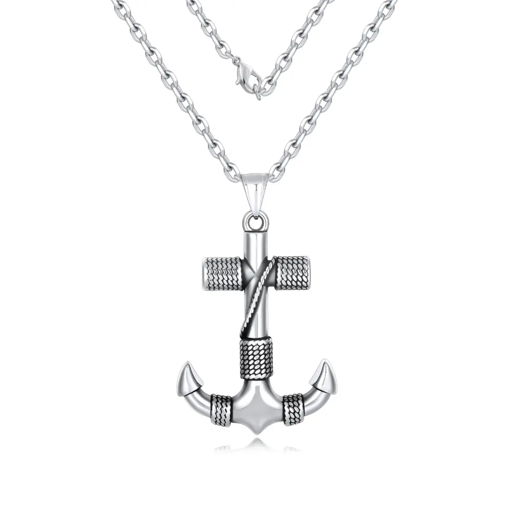 Nautical Anchor Pendant Necklace – Premium 925 Sterling Silver Jewelry  DJ01N0295