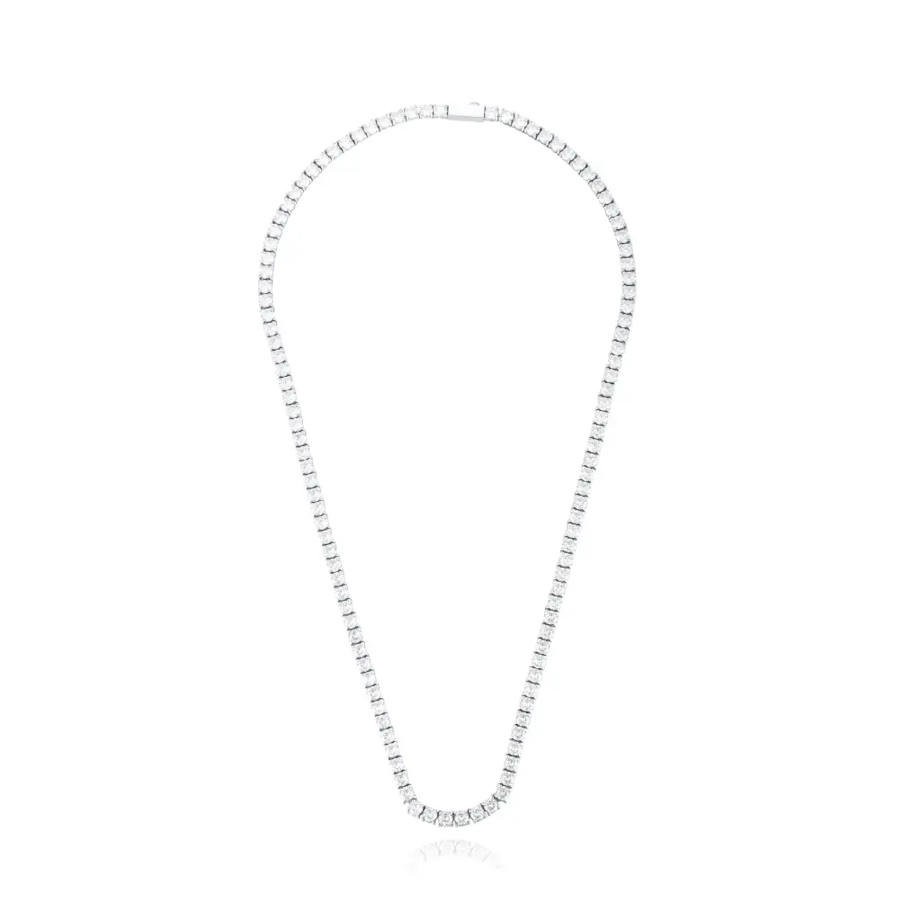 Classic CZ Diamond Tennis Necklace | Premium 925 Sterling Silver Custom Jewelry | Jinyi Jewelry DJ01N0371