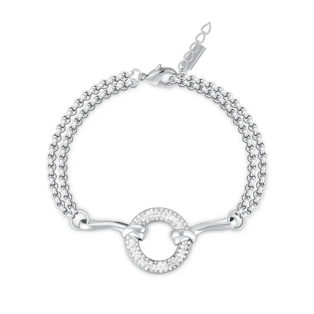  Elegant Crystal Circle Link Bracelet | Premium 925 Silver Jewelry Manufacturer | Jinyi Jewelry 