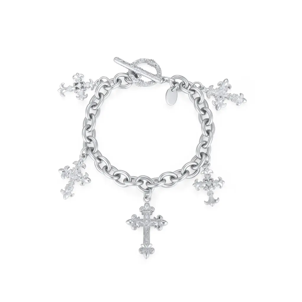 Elegant Cross Charm Bracelet | Premium 925 Silver Jewelry Manufacturer | Jinyi Jewelry DJ01B0381