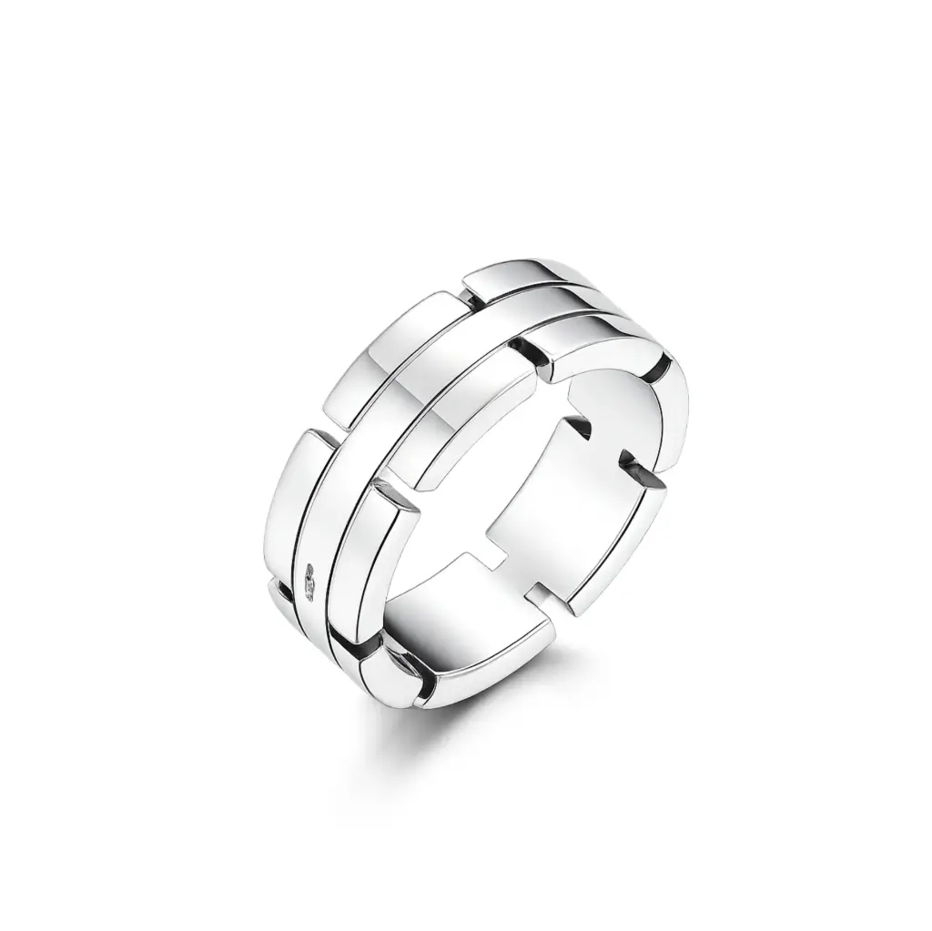 Modern Geometric Band Ring – Minimalist Style for Everyday Wear DJ01R0130