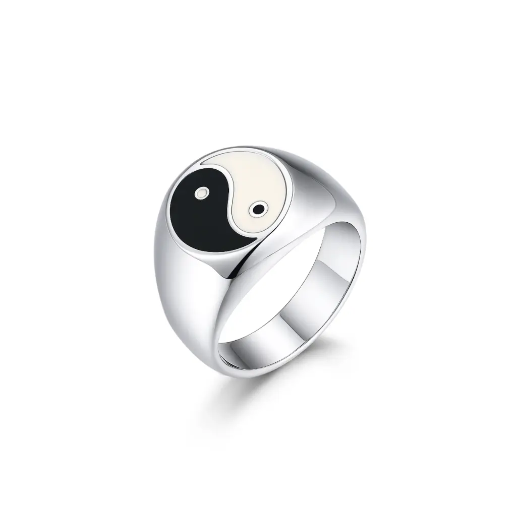 Yin Yang Statement Ring – Minimalist Fashion Jewelry DJ01R0131