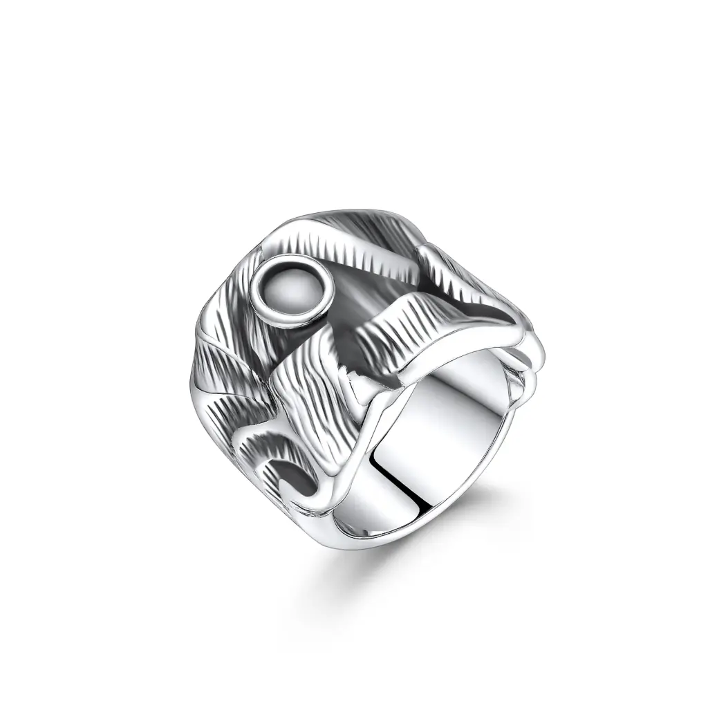 Artisan Sculpted Texture Ring – Bold Statement Fashion Jewelry  DJ01R0133