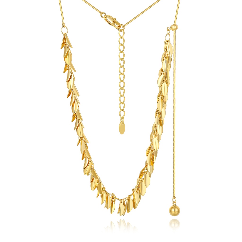 Chunky Hammered Barrel Pendant Necklace with Silver Layered Chains