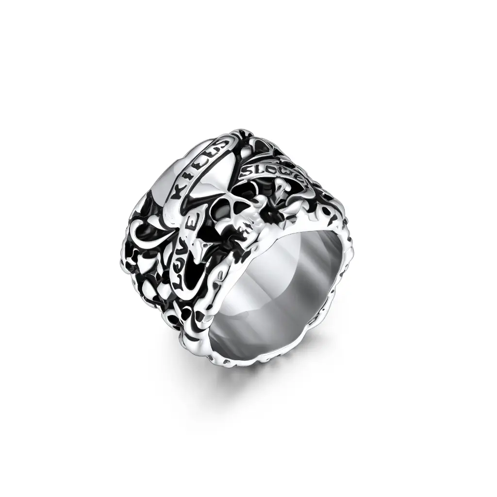 Premium Custom Skull Signet Ring – High-Precision OEM Jewelry Manufacturer DJ01R0162