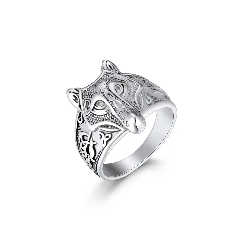 Premium Wolf Motif Signet Ring – Expert Custom Jewelry Manufacturer DJ01R0169