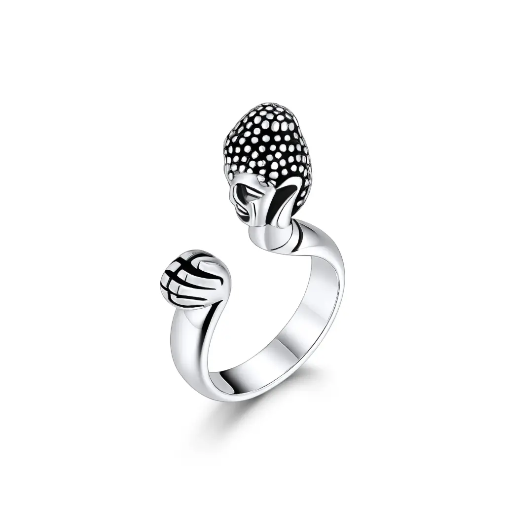 Premium Adjustable Buddha Motif Ring – Expert Custom Jewelry Manufacturer DJ01R0171