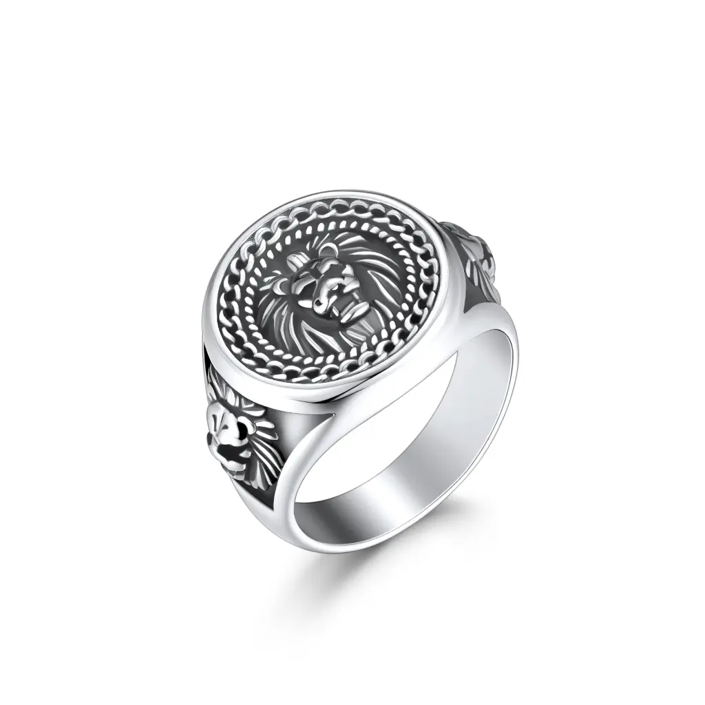 Premium Lion Motif Signet Ring – Expert Custom Jewelry Manufacturer DJ01R0174
