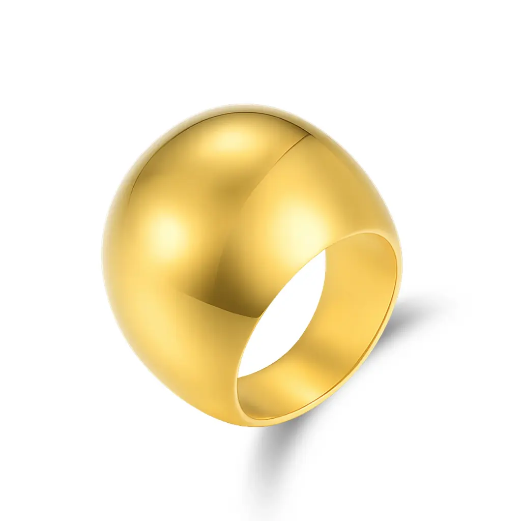 Premium Gold Dome Fashion Ring – Expert Custom Jewelry Manufacturer DJ01R0291