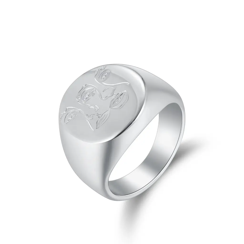 Premium Engraved Signet Ring – Expert Custom Jewelry Manufacturer DJ01R0365