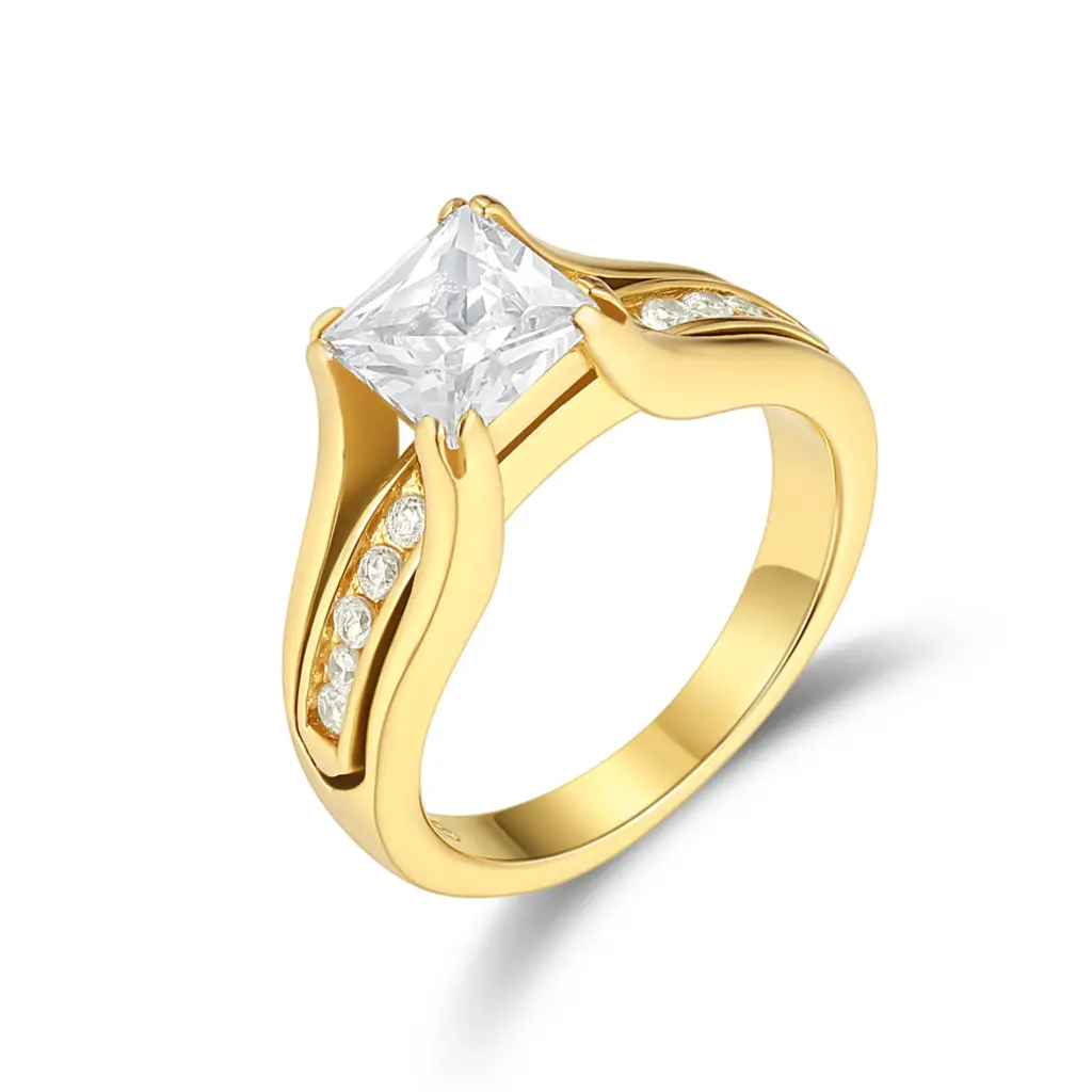 Elegant Princess Cut Engagement Ring – Expert Custom Jewelry Manufacturer DJ01R0433